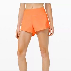 Orange lulu speed up shorts